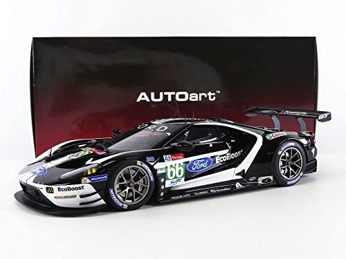 AUTOart 1/18 Scale Finished Model 81910 Ford GT 2019 #66 Le Mans 24 Hours LMGTE Pro Class Black/White