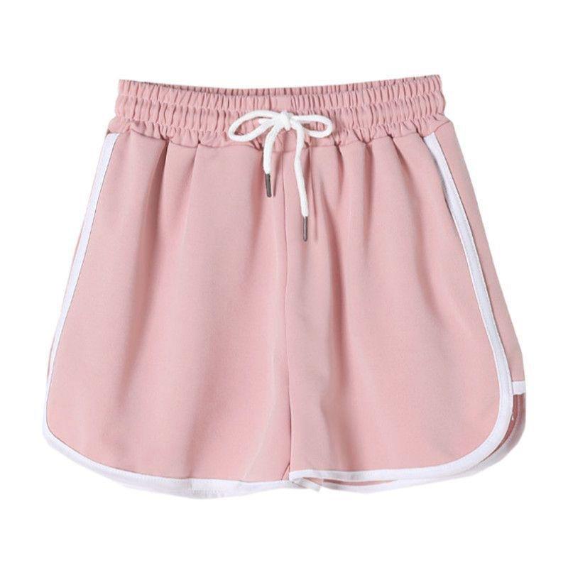 

Three-point shorts trendy fashion wear daily simple style Korean version new yoga shorts casual pants new fashion 2XL рожевий
