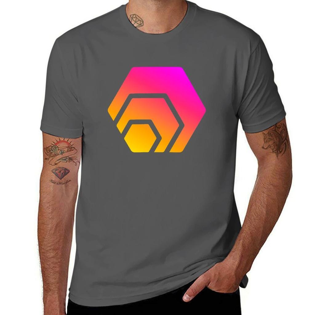 Hex Crypto Hexagon Logo Tshirt Plus Size Basic Short Sleeve Top Tshirt