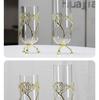 Modern Gold Metal Glass Vase for Dining Table or TV Cabinet