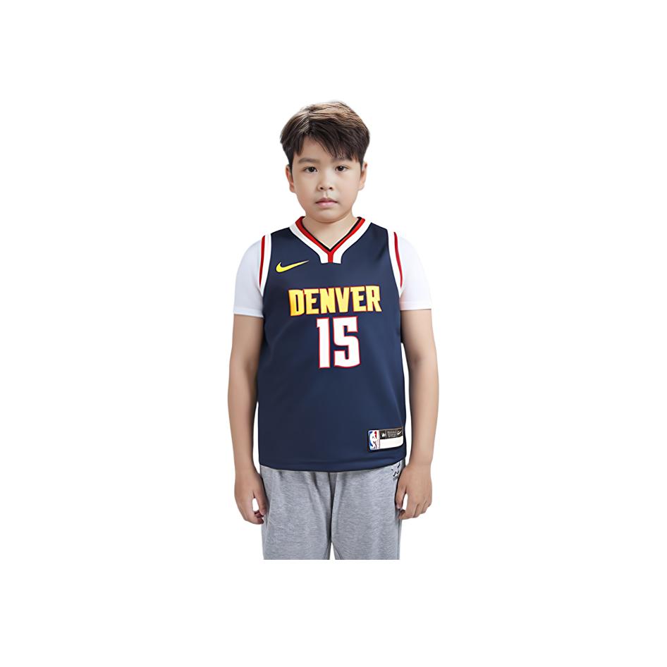 Nike Letter Print Fashion Sleeveless Kids Basketball Jersey Kids Jersey Dark-University-Blue HJ7787-419