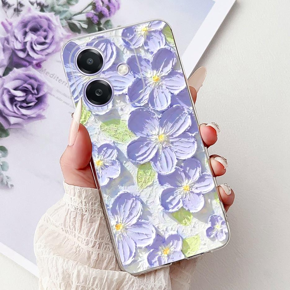 For Oppo A3 A3x 4G Case CPH2641 Luxury Fashion Painted Cover Clear Silicone Phone Case For Oppo A3x OppoA3 OppoA3x 4G Soft Shell