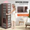 Spinning Media Tower 4-Sided Revolving Media Tower 1040 CDs Espresso
