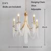 American Luxury Candle Pendant Light Romantic Crystal Pendant Light Villa Restaurant Bedroom Home Decoration Lamps and Lanterns