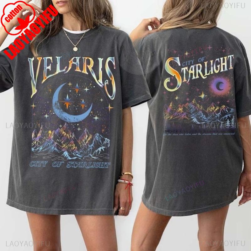 Women Tee Velaris City of Starlight ACOTAR Two-Sided Shirts The Night Court of Dreams Rhysand Cassian Sarah J Maas Booklover Tee