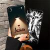 The Cross Jesus Pattern Black Soft Phone Cover Case for iPhone 13 12 11 17 Pro Max XS Max 7 8 15 16 14 Plus 17Air XR