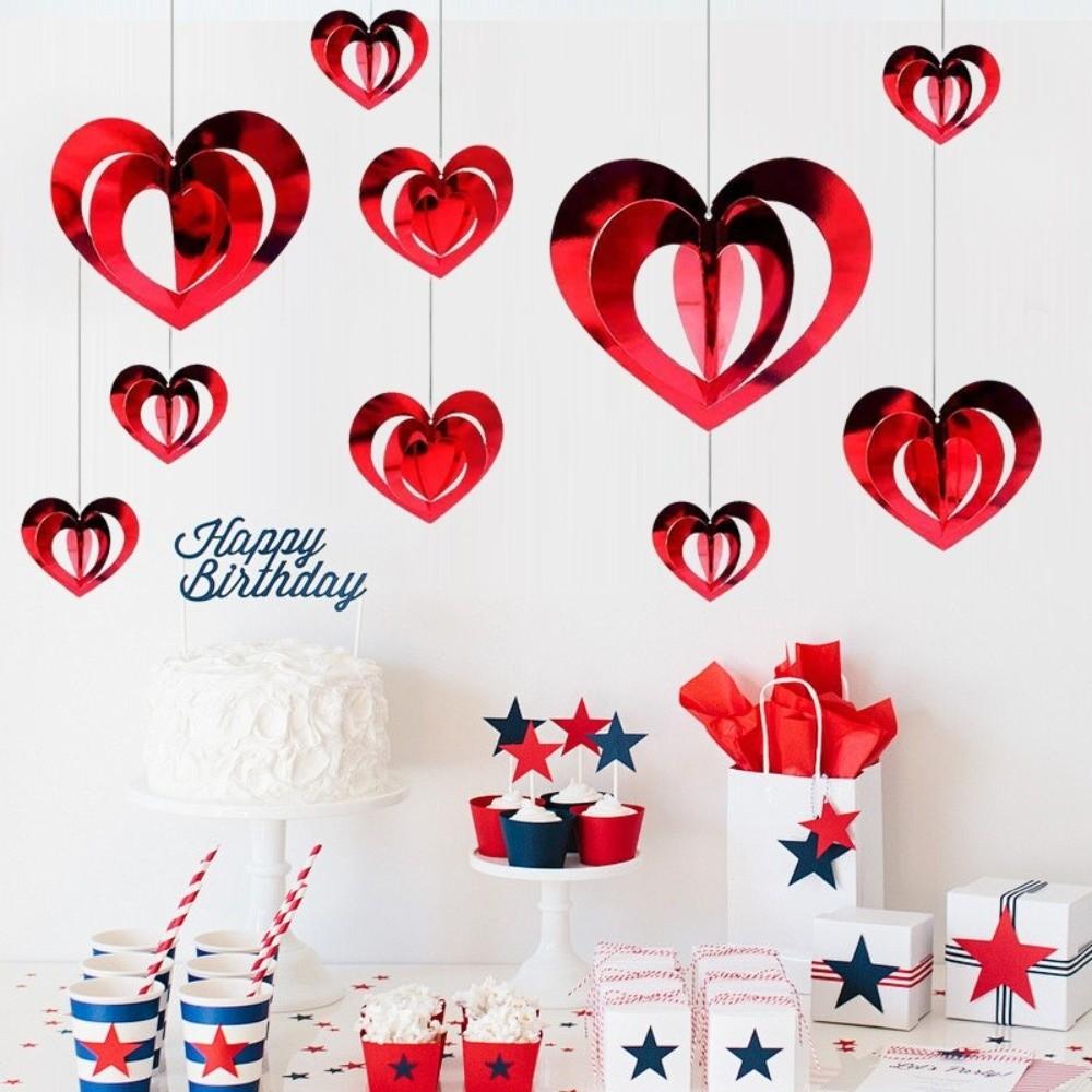 Romantic Valentine's Day Love Pulling Wedding Love Flower Hanging Curtain  Anniversary