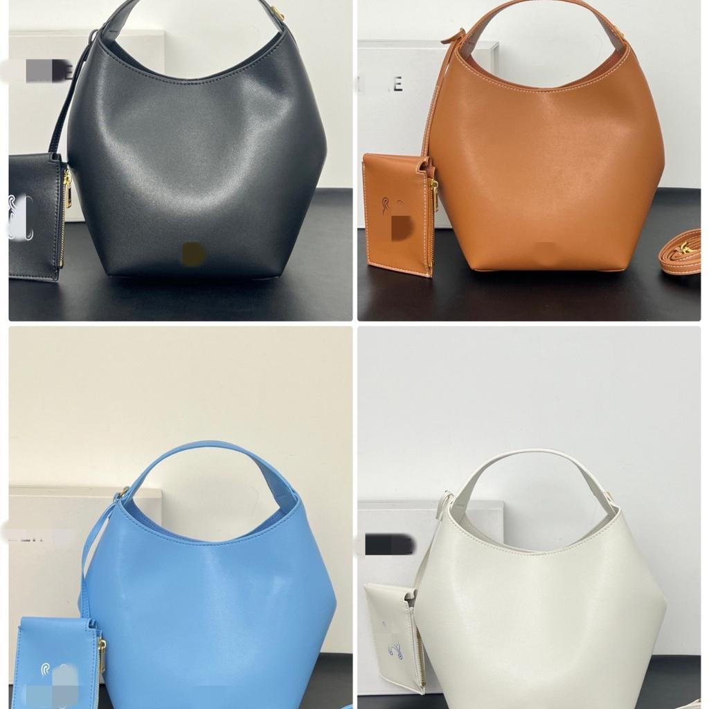 New leather tote bag women's bag shoulder armpit bag lazy bucket bag large capacity versatile model