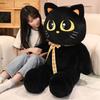 Cartoon Black Cat Doll Plush Toy Big Cat Doll Girl Companion Comfort Rag Doll Birthday Gift