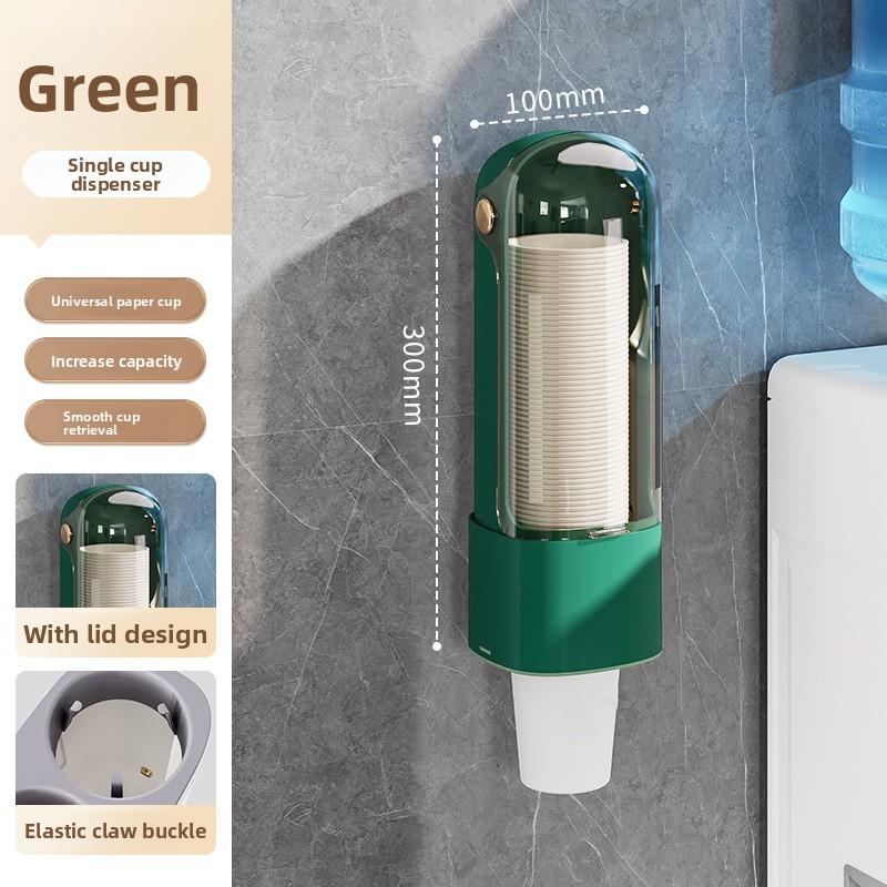 Disposable Cup Pick-up Device Household Wall-mounted Paper Cup Pick-up Cup Holder Dust-proof and Non-punching Cup Storage Rack