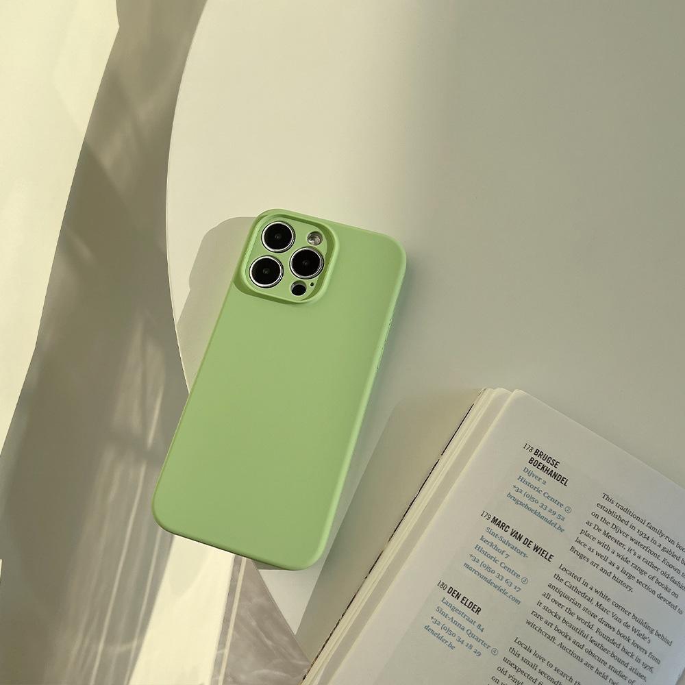 Liquid Silicone 14pro Max for Iphone14 Mobile Phone Case Apple 13 Solid Color 12/11 Premium 14plus