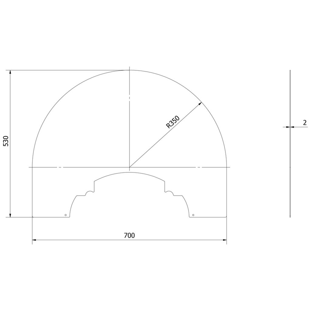Steel log burner SKADI hearth plate