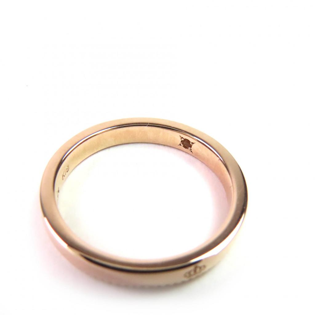 Excellent Justin Davis Ring Trust Ring Crown engraved milgrain Pink gold 18K Women Used