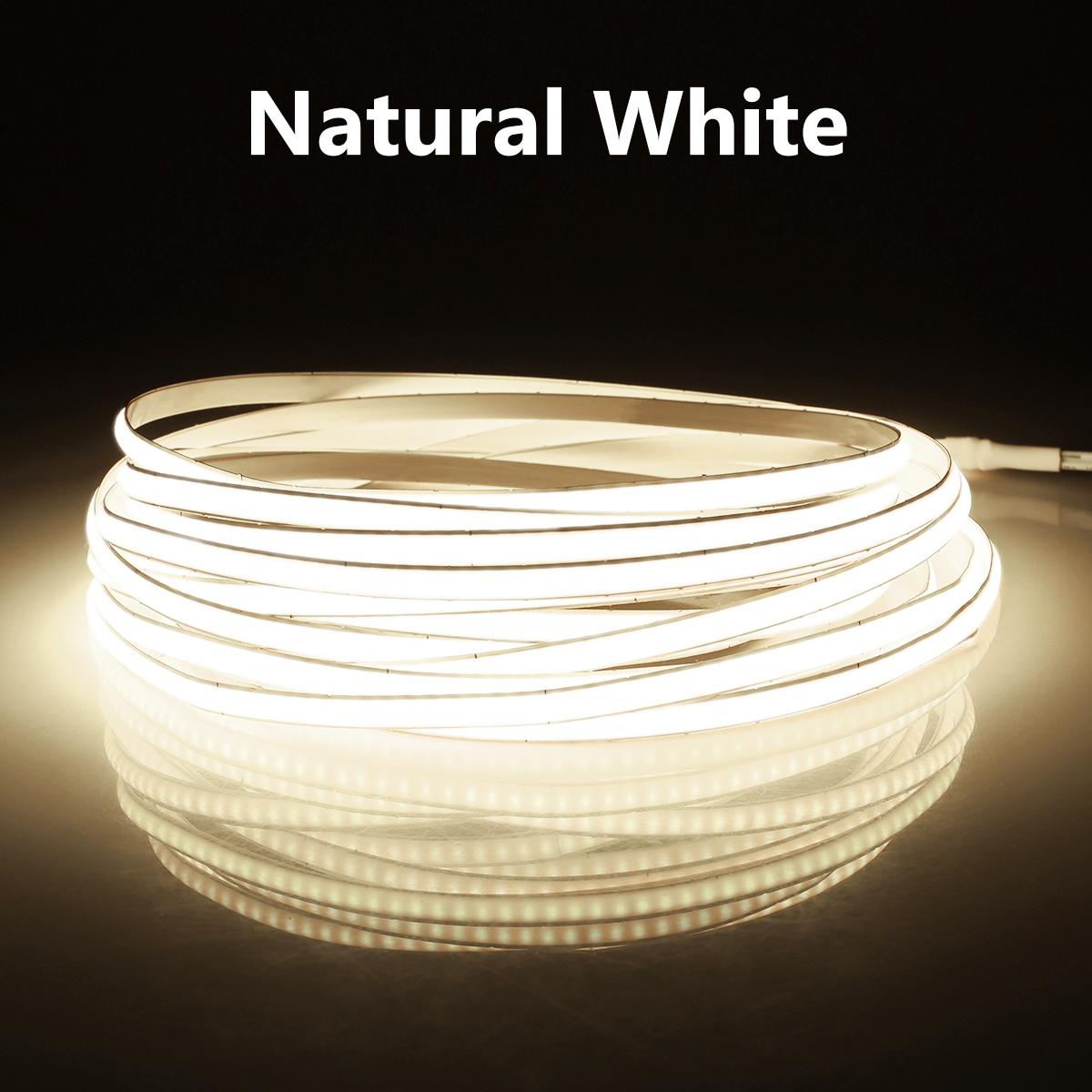

FOB Single Color COB LED Strip Light Super Bright Flexible PCB 12V Ultra Thin 5MM Neon Tape For Kitchen Cabinet Room Car Decor 1m