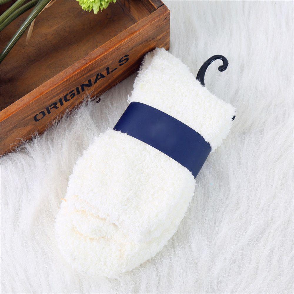 7 Colors Home Warm Men Women Cashmere Fluffy Socks Floor Bed Sleep
