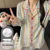Cartoon Sausage Dog Plus Size Women's Long Sleeve Pajama Set for Spring/Autumn