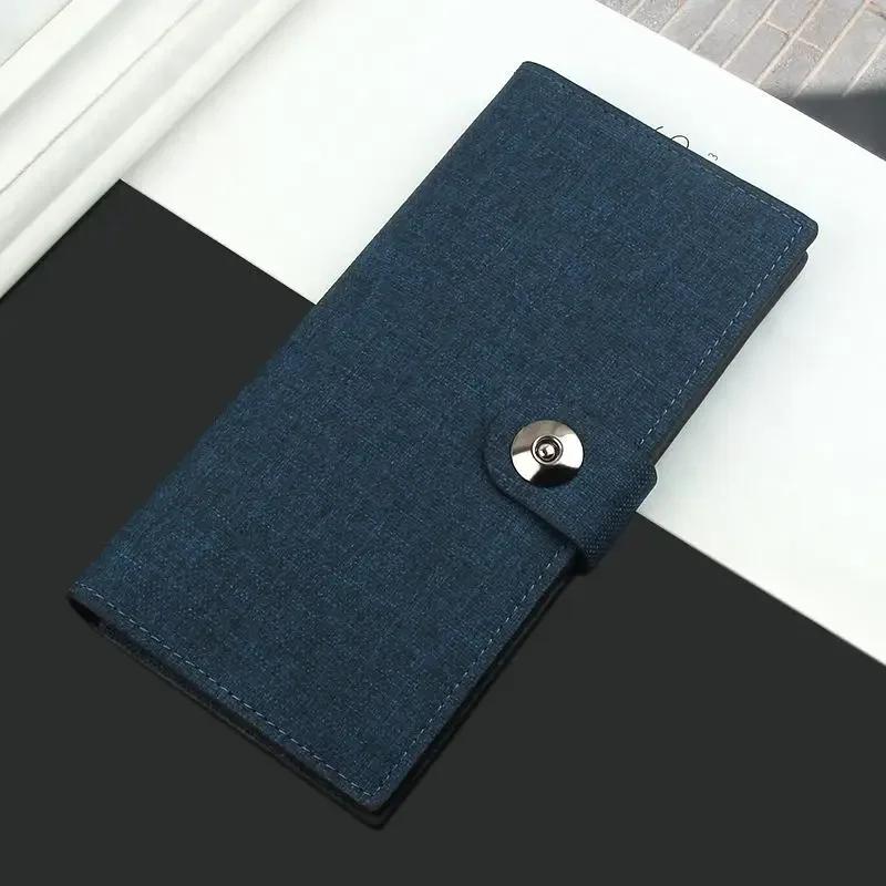 

Холщовый кошелек мужской длинный кошелек мульти-карточный простой ультратонкий кошелек для монет держатель банковских карт клатч зажим для фотографий кошелек двойного сложения