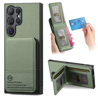RFID-blockerande Magnetisk Plånbok med Korthållare Telefonfodral för Samsung S25 Ultra S24 S23 S22 Plus S21 FE A16 A26 A36 A56 5G Skal