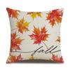 Thanksgiving Linen Pillowcase Autumn Pumpkin Print Pillow Cushion Cover