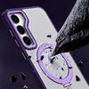 For Samsung Galaxy S23 Ring Kickstand Magnetic Phone Case TPU+Acrylic Matte Phone Cover