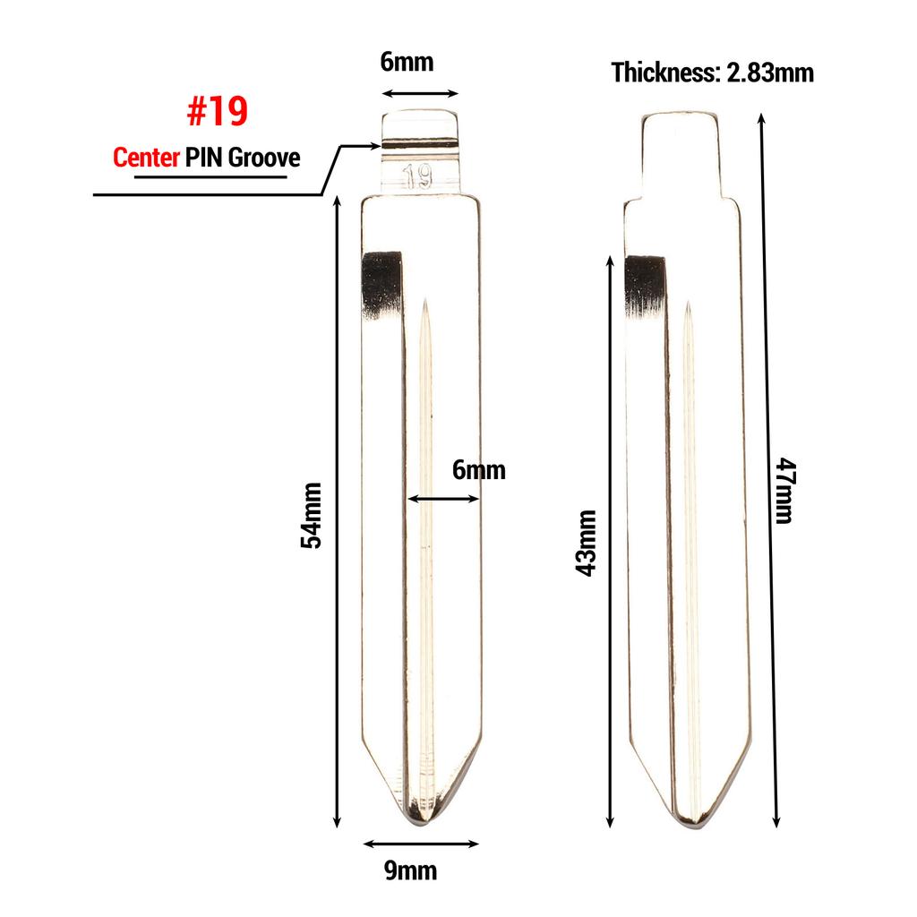 jingyuqin 1p Car Key Ucut Blade #19 #38 #109 #90 #91 #98 for ford metal