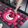 Strawberry Bear Bathroom Non-slip Mat Absorbent Quick-drying Mat for Bathroom Door Household Dirty-resistant Diatom Mud Mat