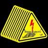 Electric Hazard Triangle Warning Sticker
