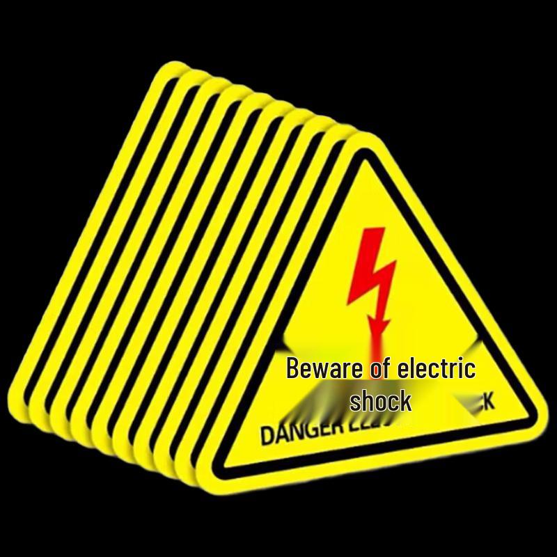 Electric Hazard Triangle Warning Sticker