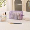 Fashion Portable Cosmetics Storage Bag Mesh Heart Makeup Bag Toiletries Bag Women