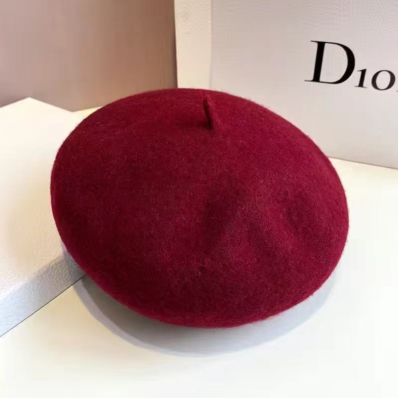 High Quality Non-pilling Wool Beret Women's Autumn and Winter Versatile Warm Painter Hat New