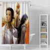 Anime Steins Gate Shower Curtain Waterproof Polyester Fabric Paint Colorful Bath Curtains Home Bathroom Decor Curtain With Hook
