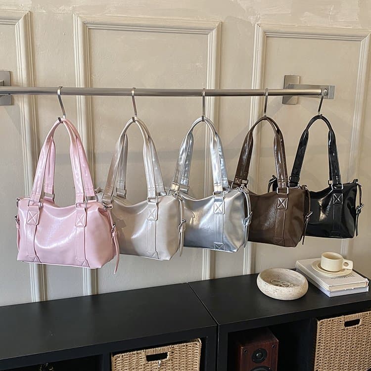 Glossy Large Capacity Tote Bag Women's Shoulder Bag