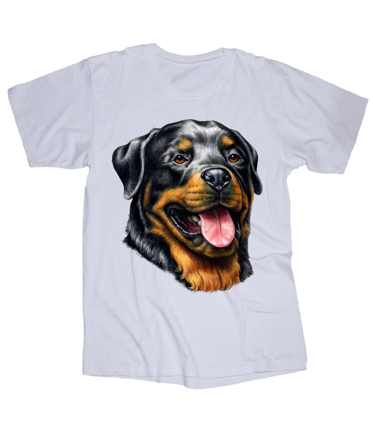 Rottweiler dog face T-shirt 2XL