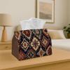 1pc Persian Tissue Box with Red And Blue Persian (Iranian) Motif - Elegant Ornamental Tissue Dispenser, Durable Storage Organizer Suitable for Home De