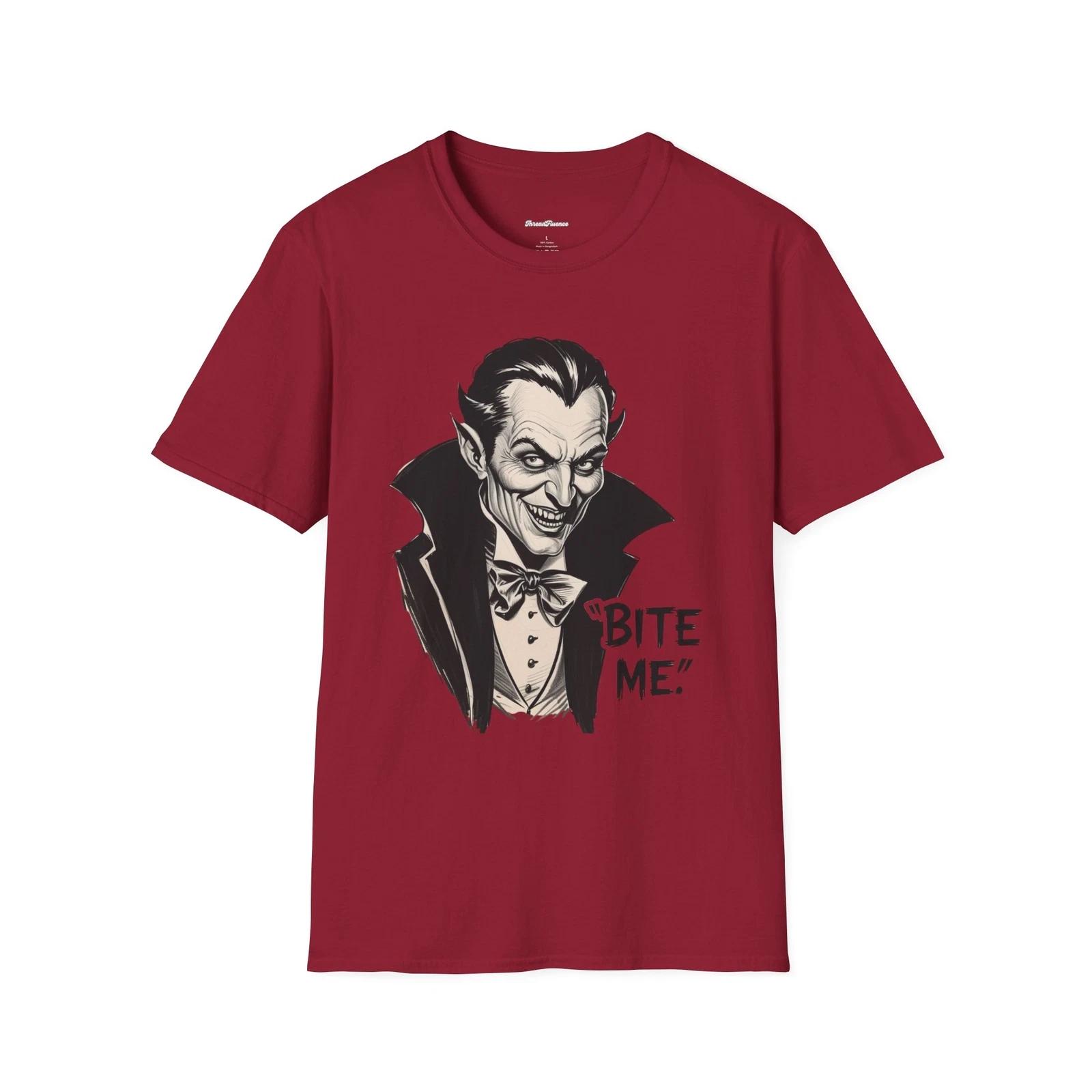 Dracula Unisex T-Shirt, Bite Me Tee, Funny Vampire Shirt, Halloween 2XL