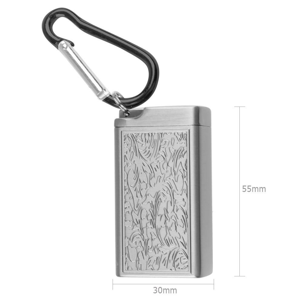 Keychain Ashtray with Lid Mini Portable Stainless Steel Car Outdoor Travelling Pocket Smoking Ash Tray Keychain Bulk Cigarette