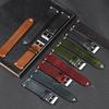Handmade Retro Oil Wax Genuine Leather Watchbands Quick Release Calfskin Watch Strap Red Brown 18mm 20mm 22mm Replacement Belt
