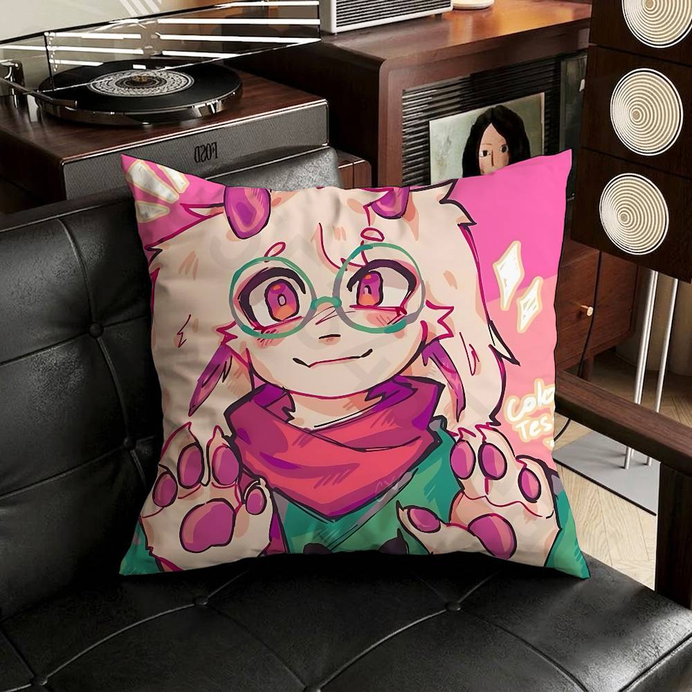 DDeltarune Ralsei Pillow Case Sofa Living Room Bedroom Headboard Backrest Cushion Square Cushion Nap Time