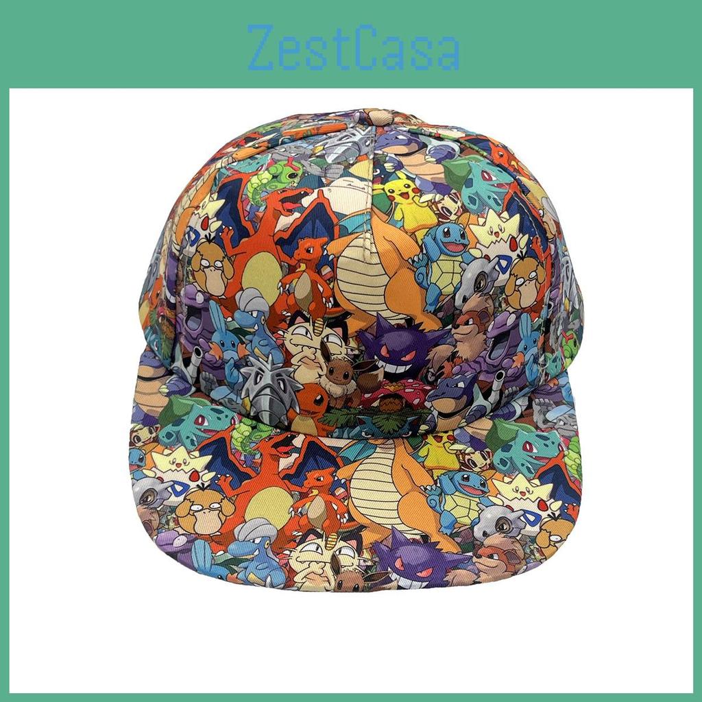 Baseball Kids Pattern Hat With Wide Brim And Sun Protection For Summer