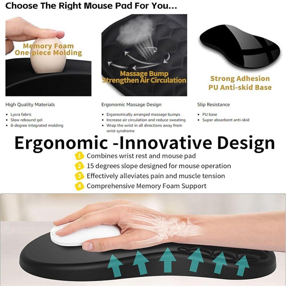 Pain Relief Wrist Support Mousepad High Elastic Wrist Rest Ergonomic Mouse Pad  Computer Work
