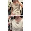 Summer Simple Round Neck Short Sleeve T Shirt Women Casual Slim Fit Tee Loose Fit Basic Top Student Trendy