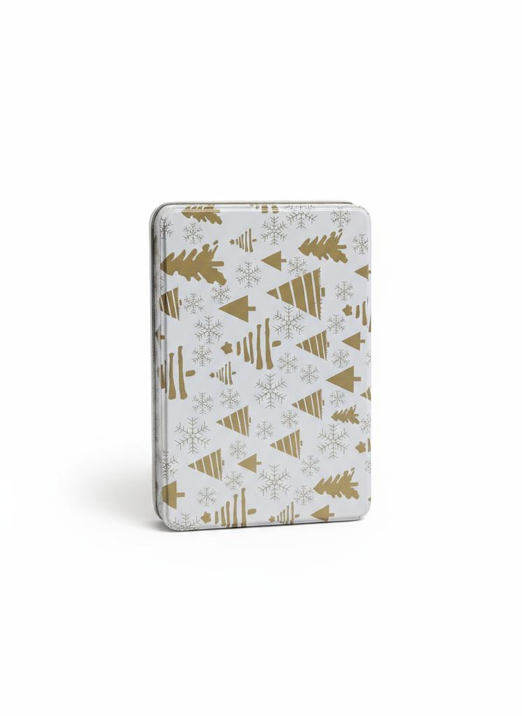 CHRISTMAS TIN BOX FOR COOKIES, GINGERBREAD, SWEETS, RODS 20x13x7CM