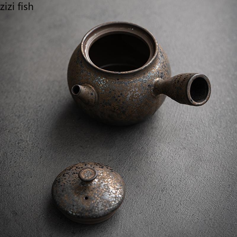 Czajnik z bocznym uchwytem Czajniki ceramiczne Czajnik Kung Fu Przybory do herbaty Narzędzia do parzenia herbaty Czajnik Czajnik Podgrzewacz na świeczkę Podstawa grzewcza