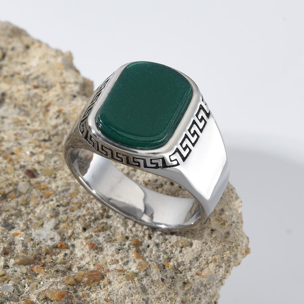 R3509 Men's High Quality 316LStainless Steel Onyx Gild Rings Classic Fashion Trend Jewelry Product