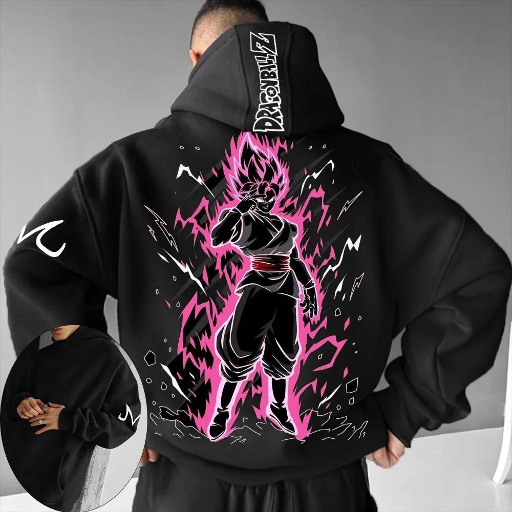 

2026 Dragon Ball Men s Women Hoodie Sweater Goku Black Japanese Anime Autumn Long Sleeve Fashion Streetwear Oversized Wear 4XL чёрный