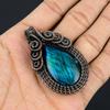 Neon Flash Labradorite 999 Copper Wire Wrapped  Pendant Handmade Gemstone Jewelry, Gifts For Wife Brand New Jewelry Pendant