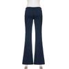 Pantalones de Moda de Tiro Bajo con Bloques de Color y Cordones - Casual y Cómodos