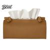 Household Tissue Box Faux Leather Box Minimalist Napkin Holder for Living Bedroom Container Room Desk Decorative Dispenser Cover Facial Tissues