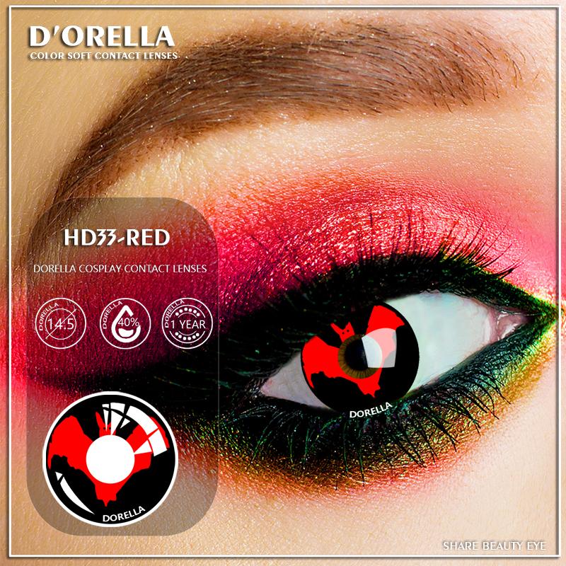 D'ORELLA 1 Paar DINOSAUR Eye Cosplay weiche Kontaktlinsen für Augen Halloween Crazy Contacts Cosmetic Contactlen