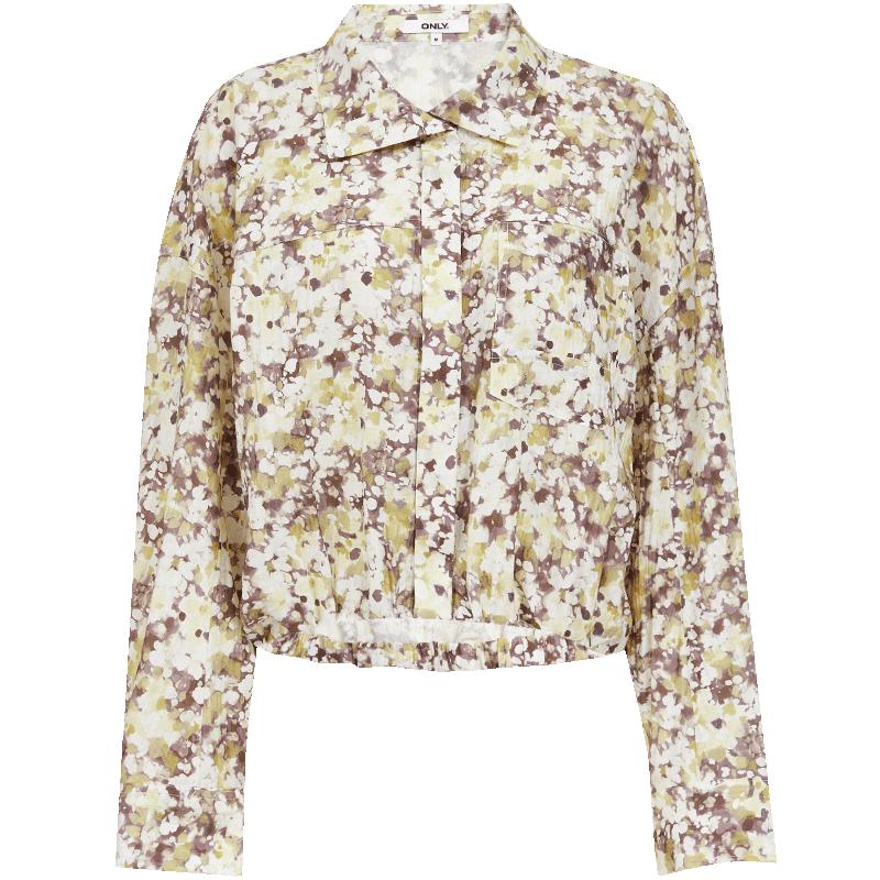ONLY 2025 Summer Loose Collared Short Long Sleeve Jacket Shirt M